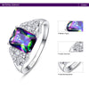 Vegas Rivers Emerald 3ct Mystic Rainbow Topaz Silver Ring - Zodeys