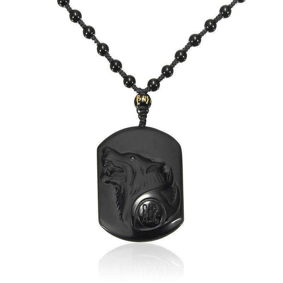 La Luna Sangre Obsidian Werewolf Necklace - Zodeys