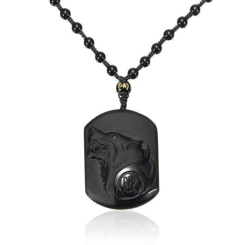 La Luna Sangre Obsidian Werewolf Necklace - Zodeys
