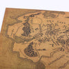 Vintage Middle Earth Map (51 x 35.5 cm) - Zodeys