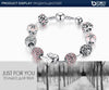 Crystal Ball Love & Flower Antique Silver Charm Bracelet - Zodeys