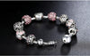 Crystal Ball Love & Flower Antique Silver Charm Bracelet - Zodeys