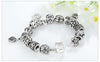 Cupid's Cutey 925 Silver Heart Charms Beaded Bracelet - Zodeys