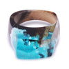 Atlantic Azure Wooden Glass Ring - Zodeys