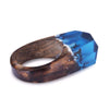 Atlantic Azure Wooden Glass Ring - Zodeys