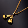 Gold Boxing Gloves Charm Necklace - Zodeys