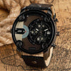 Military Chronograph Luxury Leather Watch