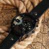 Military Chronograph Luxury Leather Watch