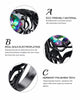 Rainbow Opal Stone Mystique Black Ring