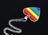 Rainbow Heart Pendant Necklace