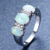 White Fire Crystal Opal Ring - Zodeys