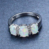 White Fire Crystal Opal Ring - Zodeys