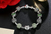 Crystal Ball Love & Flower Antique Silver Charm Bracelet - Zodeys