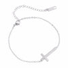 Sideway Cross Chain Link Bracelet