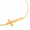 Sideway Cross Chain Link Bracelet