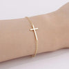 Sideway Cross Chain Link Bracelet