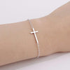 Sideway Cross Chain Link Bracelet