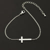 Sideway Cross Chain Link Bracelet