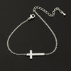 Sideway Cross Chain Link Bracelet