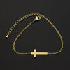 Sideway Cross Chain Link Bracelet