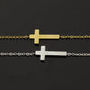 Sideway Cross Chain Link Bracelet