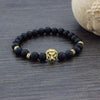 Matte Onyx Natural Stone Lion Bracelet - Zodeys