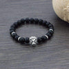 Matte Onyx Natural Stone Lion Bracelet - Zodeys