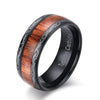 Wood Inlay Black Tungsten Band - Zodeys