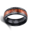 Wood Inlay Black Tungsten Band - Zodeys