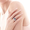 5.73ct Ruby Emerald Sapphire 925 Sterling Silver Wedding Ring - Zodeys