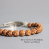Rudraksha Seeds Thai Silver Lucky Fish Bracelet