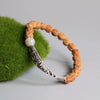 Rudraksha Seeds Thai Silver Lucky Fish Bracelet