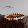 Rudraksha Seeds Thai Silver Lucky Fish Bracelet