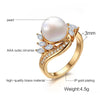 Creamy Pearl Gold Venus Ring - Zodeys