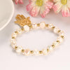Hamsa Hand Freshwater Pearl Bracelet - Zodeys