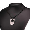 Star of David Dog Tag Pendant Necklace