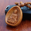Carved Rosewood Lucky Buddha Key Chain - Zodeys