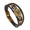 Exotic Sienna Leather Zodiac Bracelet