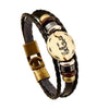 Exotic Sienna Leather Zodiac Bracelet