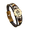 Exotic Sienna Leather Zodiac Bracelet