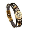 Exotic Sienna Leather Zodiac Bracelet