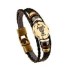 Exotic Sienna Leather Zodiac Bracelet