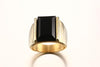 Vintage Black Onyx Stone Gold Ring - Zodeys