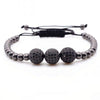 18K Gold Plated Beads 3 Diamond Ball Unisex Bracelet - Zodeys
