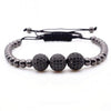 18K Gold Plated Beads 3 Diamond Ball Unisex Bracelet - Zodeys