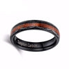 Wood Inlay Black Tungsten Band - Zodeys