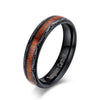 Wood Inlay Black Tungsten Band - Zodeys