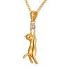 Hyper Cat Rhinestone Necklace - Zodeys