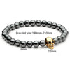 Black Hematite Stone Skull Bracelet - Zodeys
