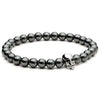 Black Hematite Stone Skull Bracelet - Zodeys